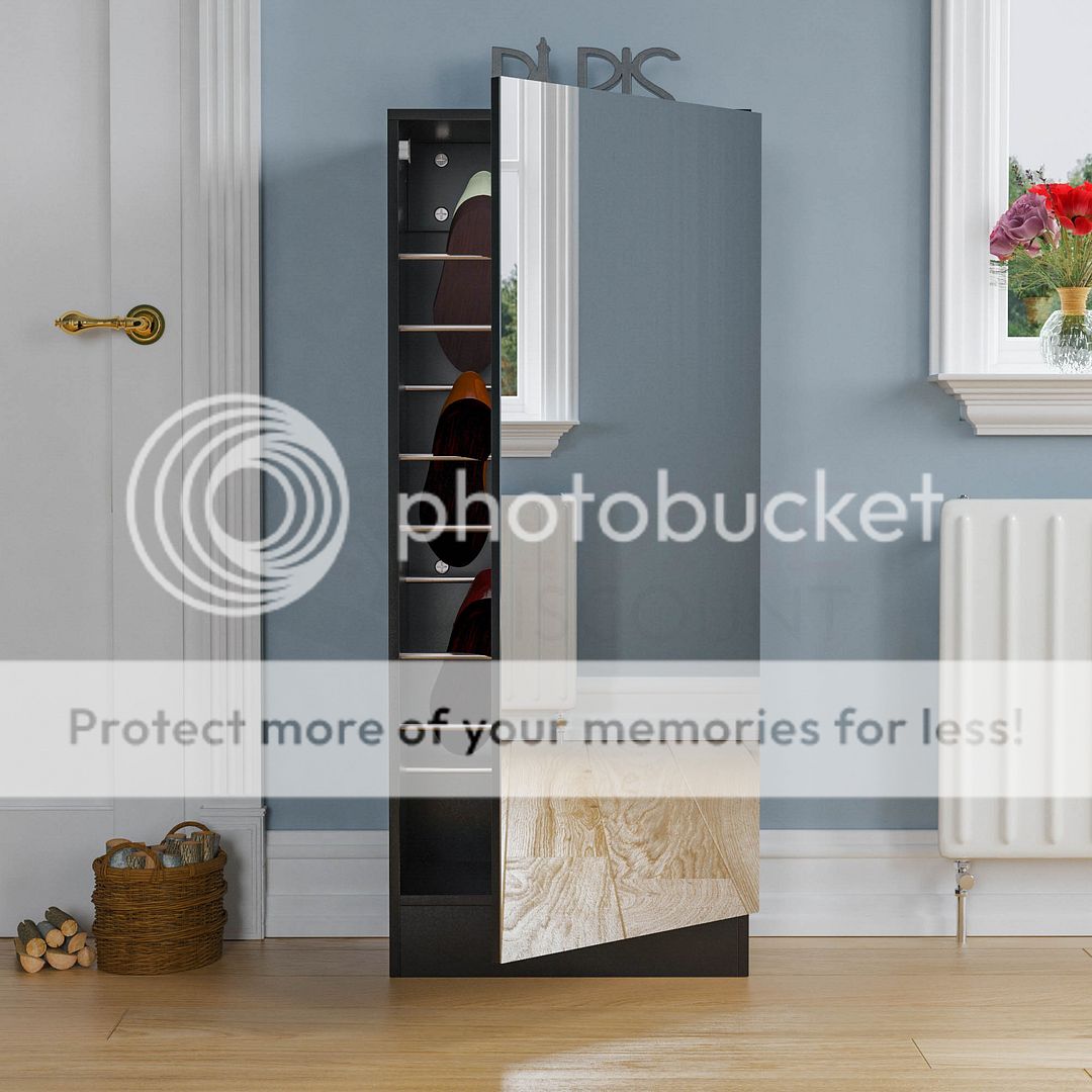 Bespiegelter Schuhschrank Schublade Tür Aufbewahrung Schrank Schuhwerk